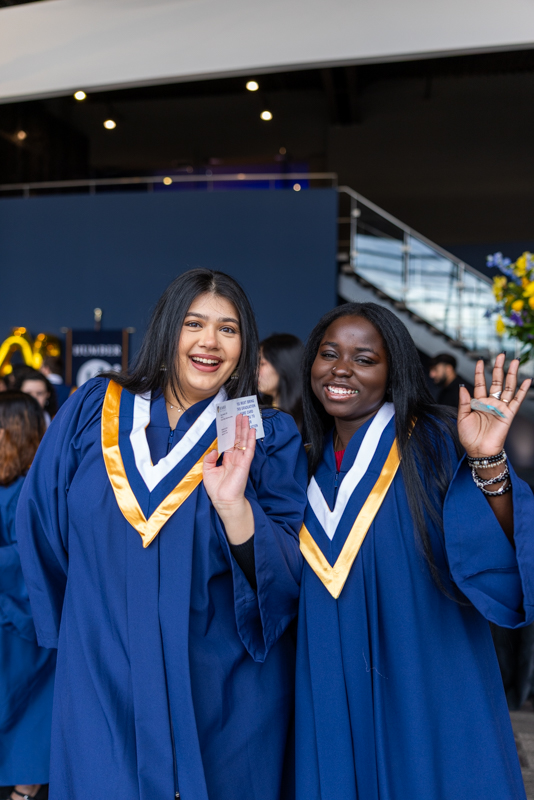 Students smiling for picture