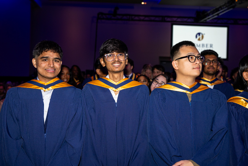 Students smiling for the camera