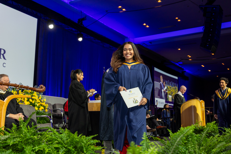 Student receiving document