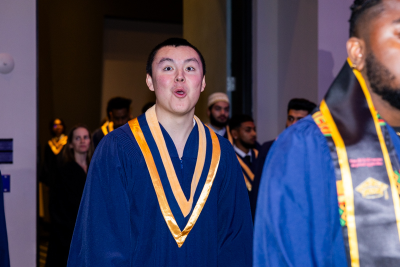 Student looking surprised