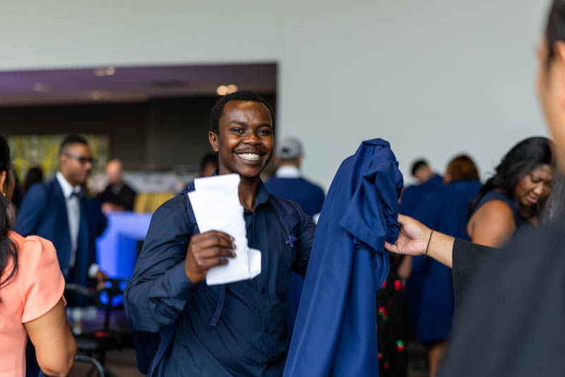 people getting their gowns