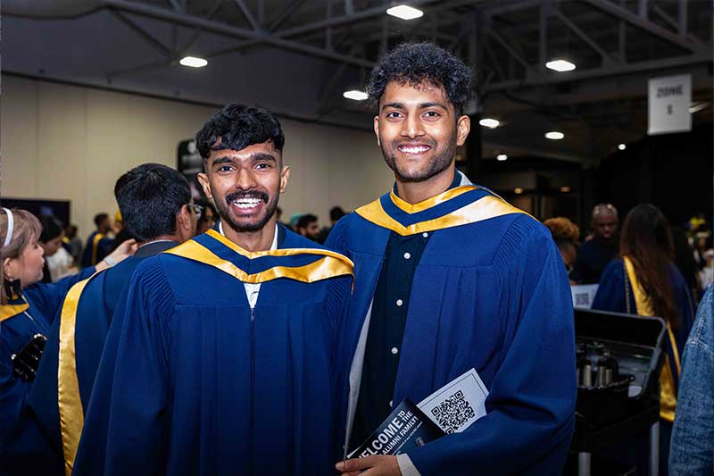 Students smiling