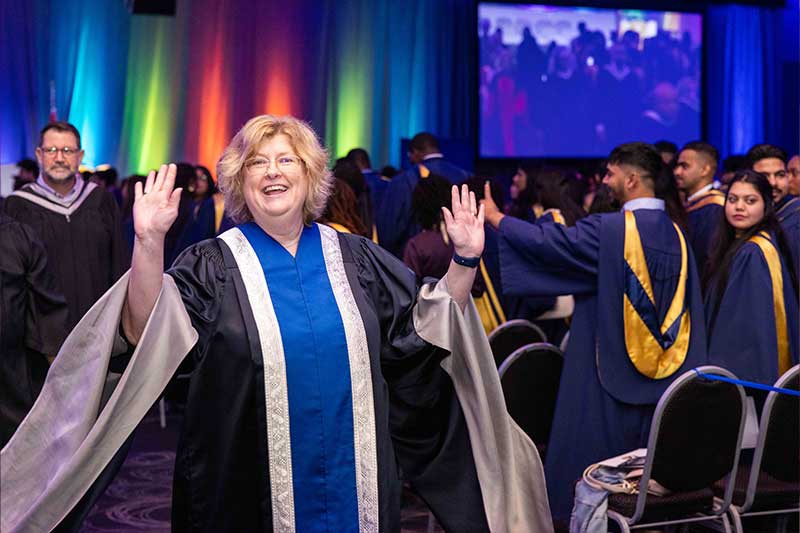 Humber President smiling