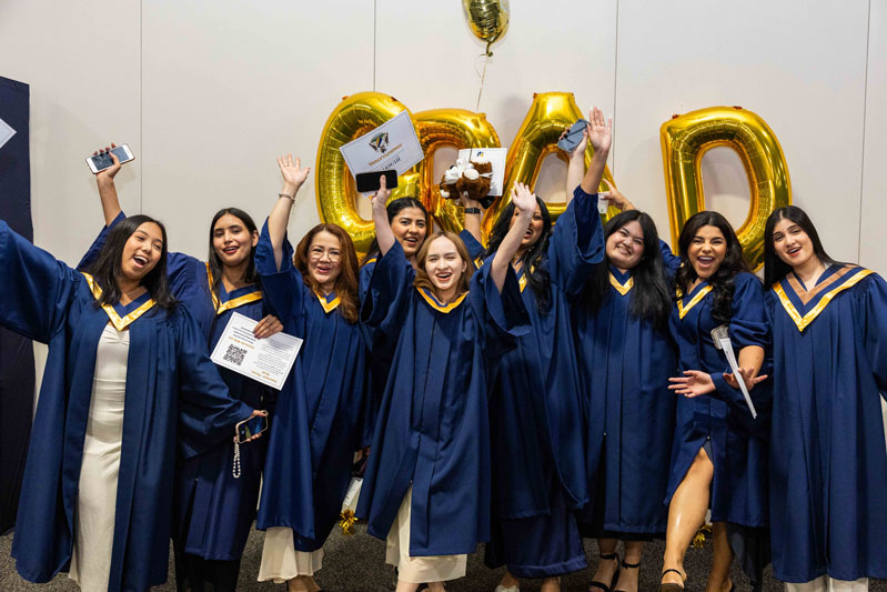 Students posing for picture