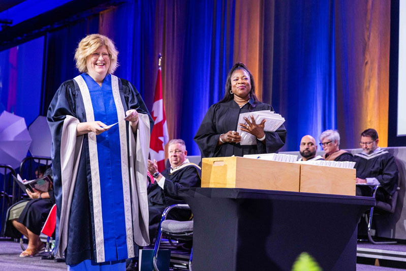 Humber President Giving Diplomas