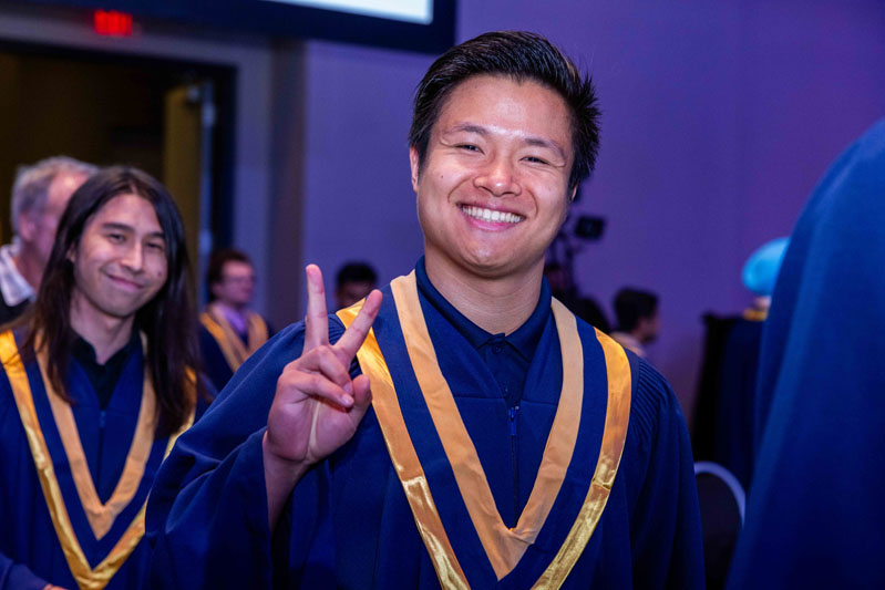 Students Smiling in line