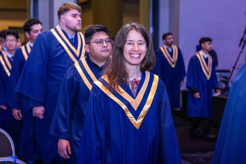 Students Smiling in line