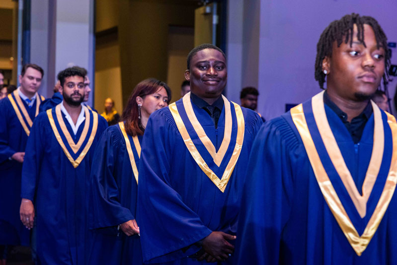 Students Smiling in line