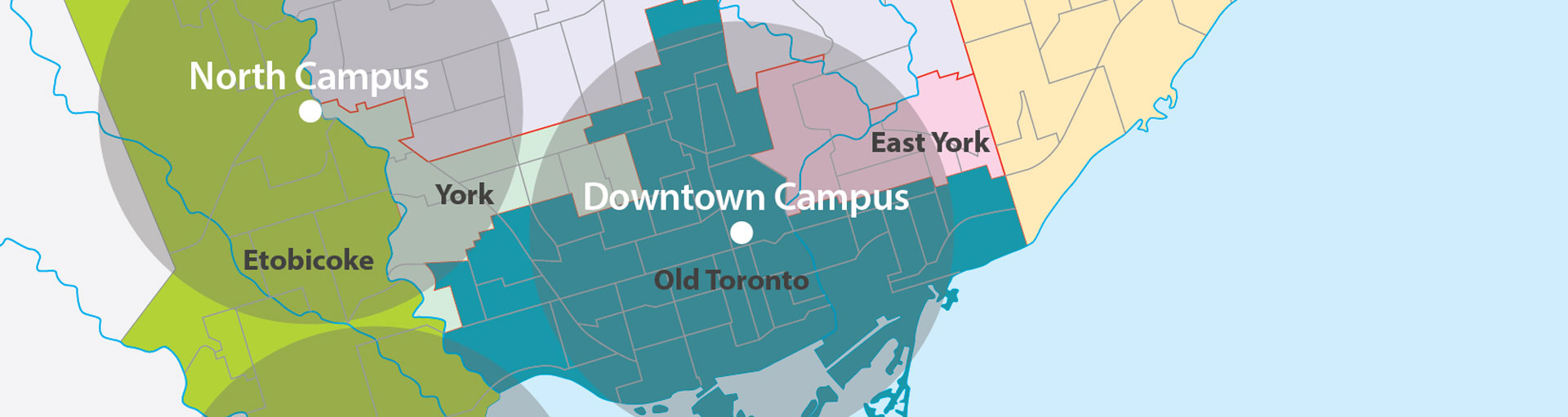 Map of Humber locations in Toronto