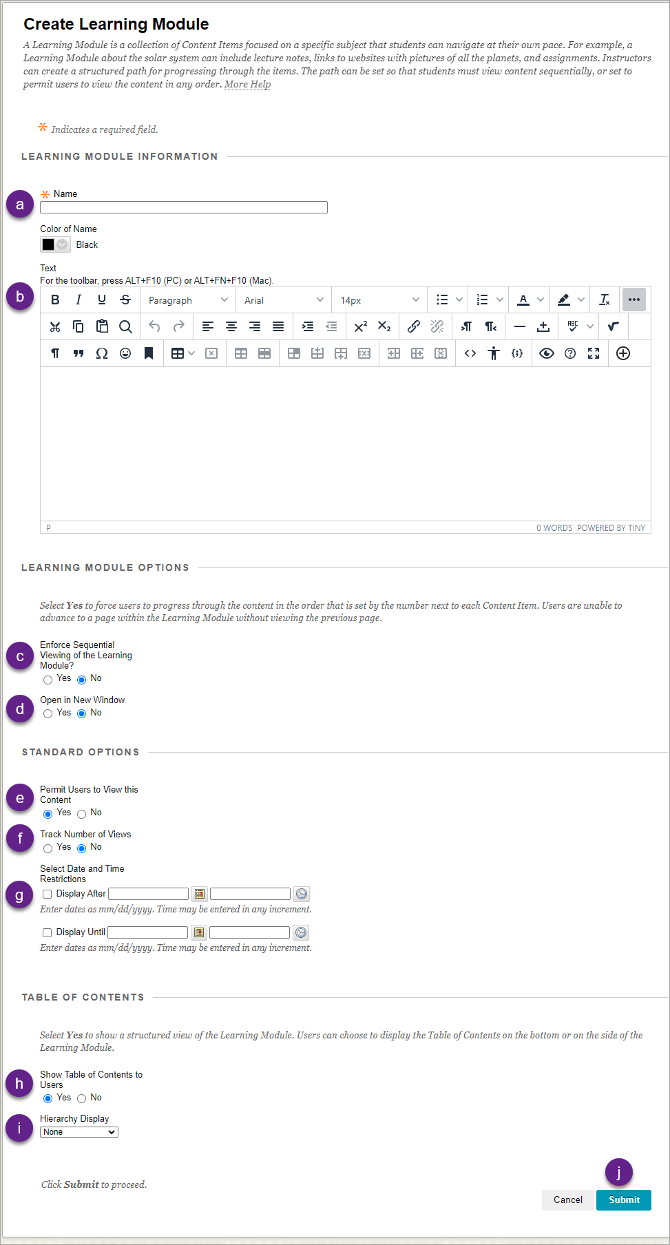 Creating a Learning Module – Faculty Blackboard
