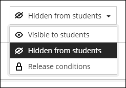 Drop-down menu for test availability