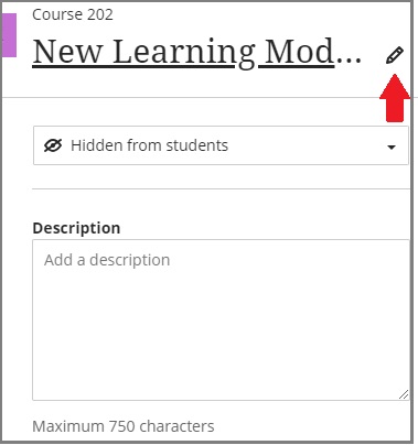 Add Learning Module