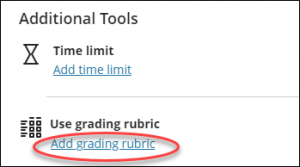 Add grading rubric in settings