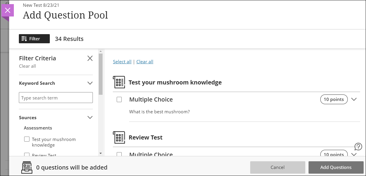 Creating Question Pools Faculty Blackboard