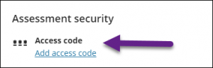 add access code