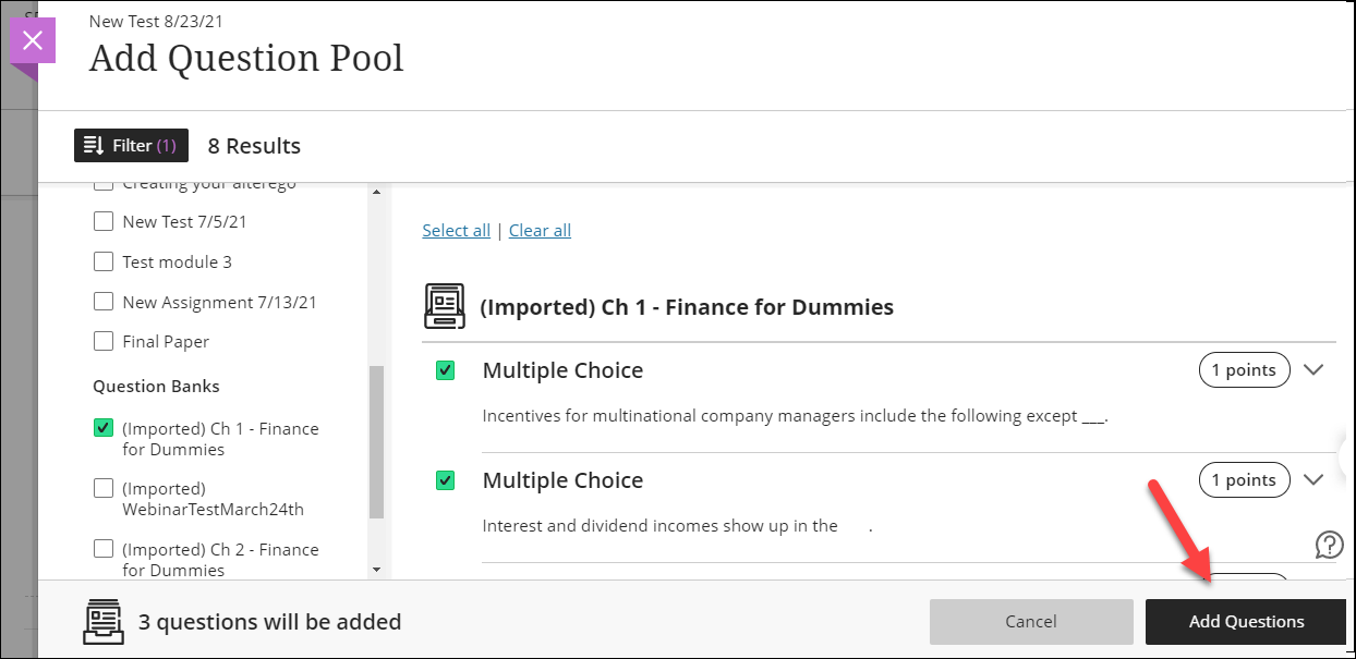 Creating Question Pools Faculty Blackboard