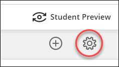Settings icon on Discussion page