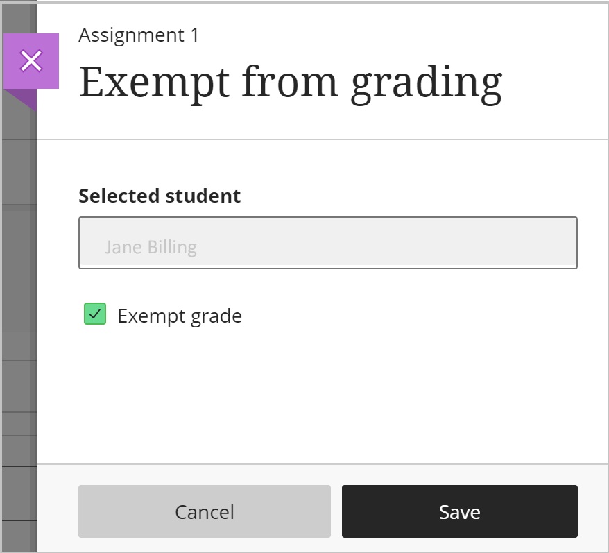 Exempt from grading