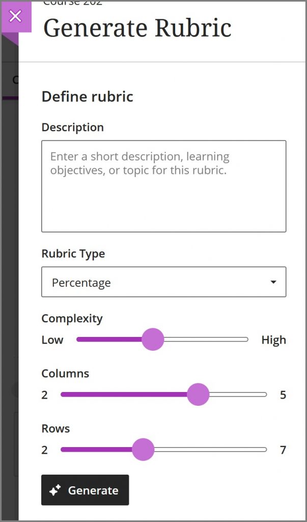 how to add rubric to assignment in blackboard