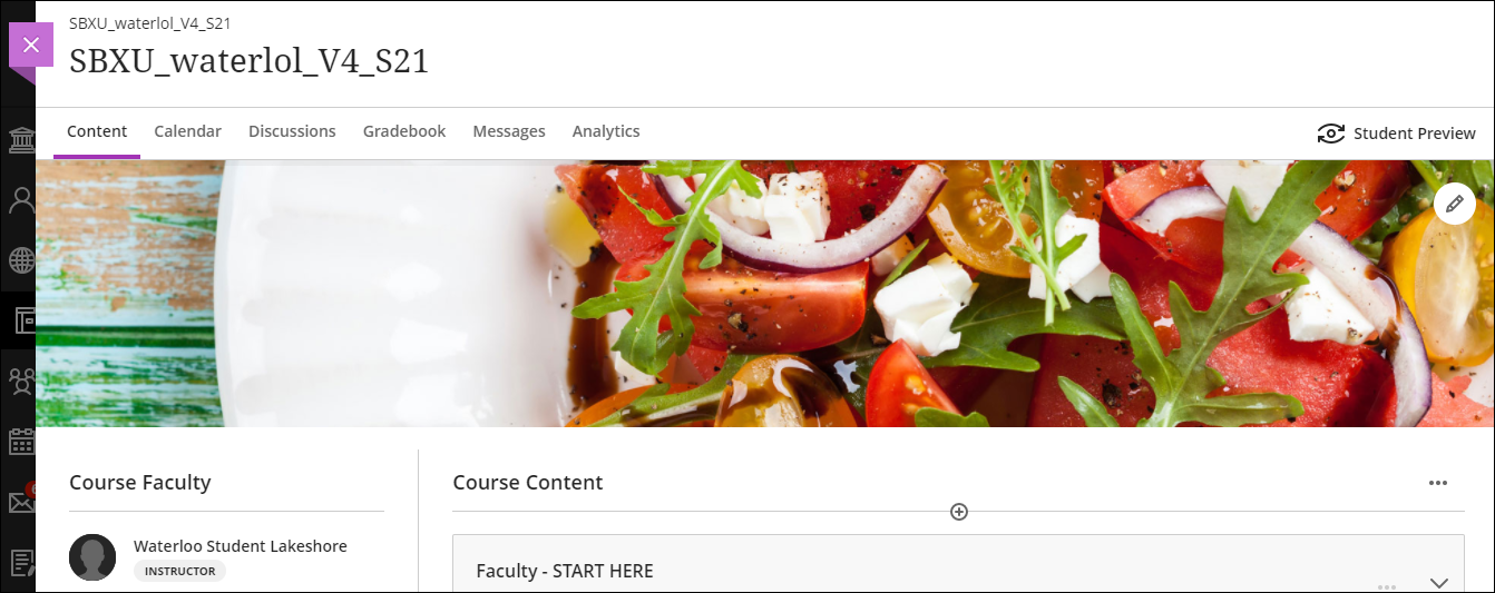 Adding a Course Banner to your Ultra Course Faculty Blackboard