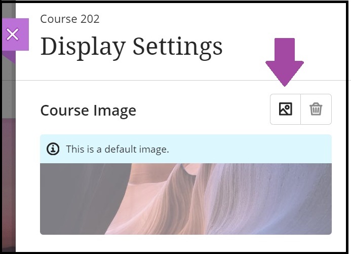 Upload course image icon