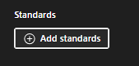 The 'add standards' button.