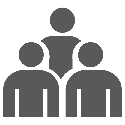 three people outlines grouped together