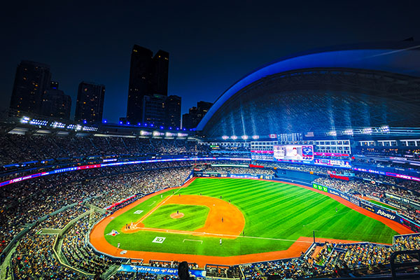 Interior view of the Rogers Centre where Blue Jays play