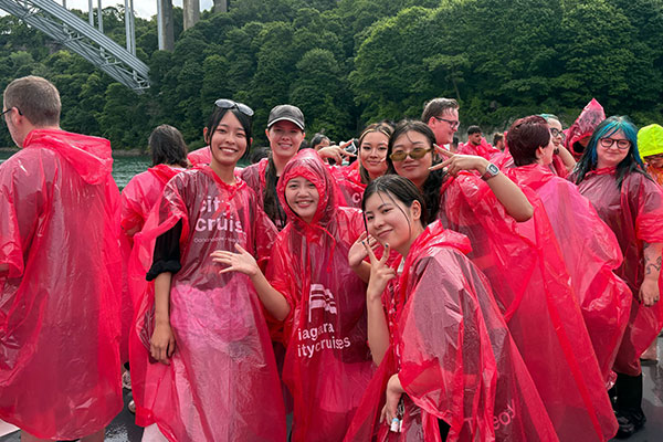 group of students on the maid of the mist