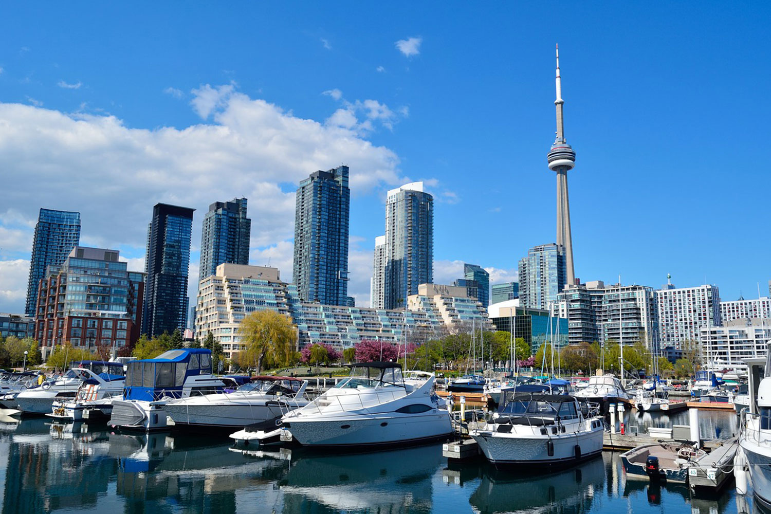 boats along Toronto waterfront