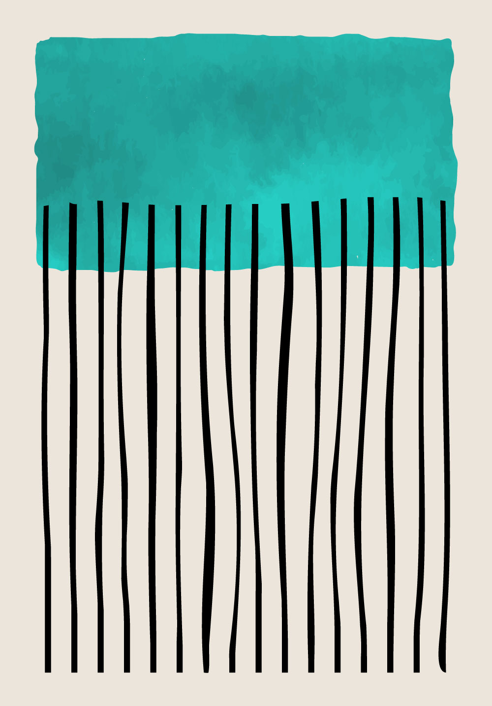 Abstract teal rectangle