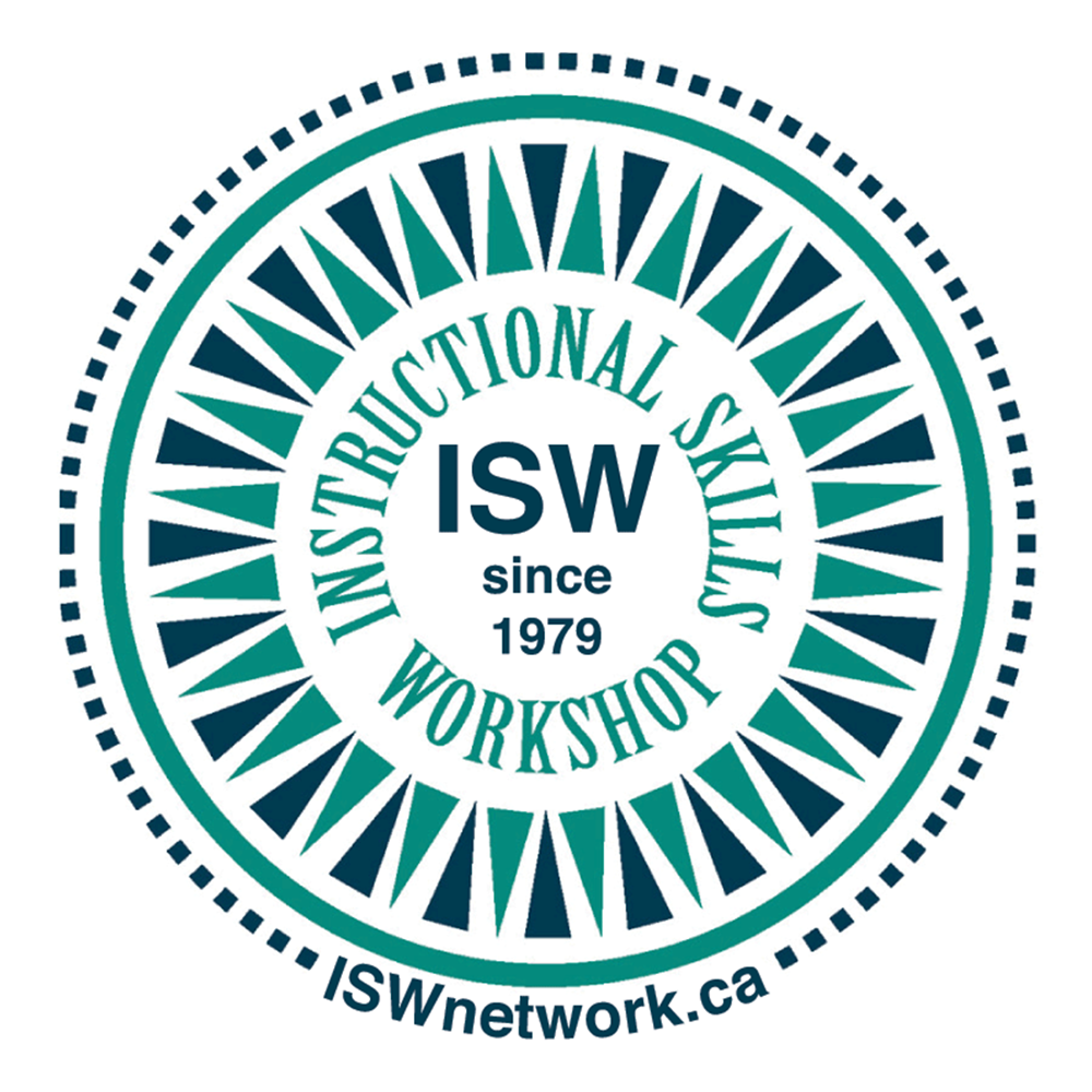 Instructional Skills Workshop circular logo with decorative triangular border patterns