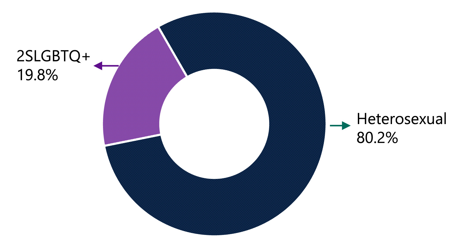 Pie chart showing the sexual orientation of students at humber
