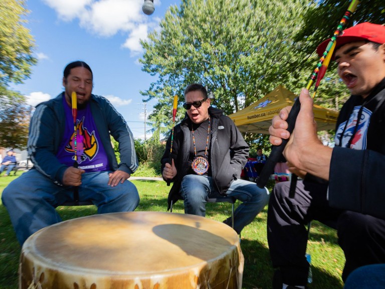 men playing the drums