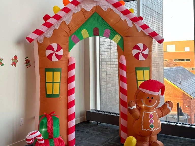 Gingerbread inflatable door