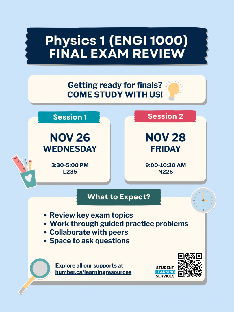 ENGI 1000 Final Exam Review Schedule