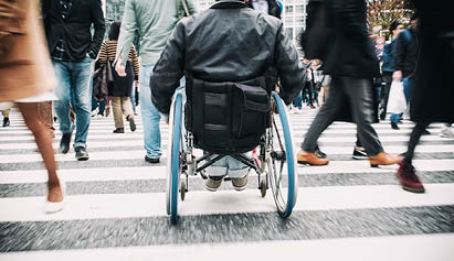 man sitting in a wheelchair