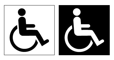 Silhouette of a person using a wheelchair