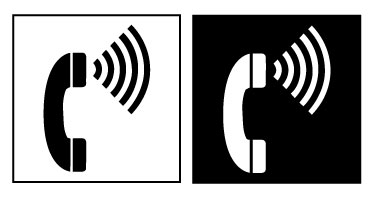  A telephone receiver with sound waves depicting volume control