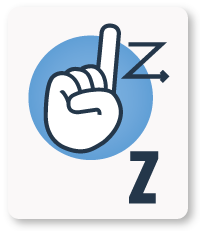 asl hand sign letter z