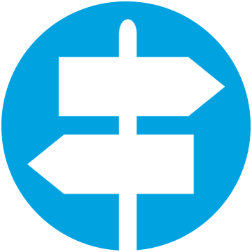 Transfer Services - direction sign with arrows