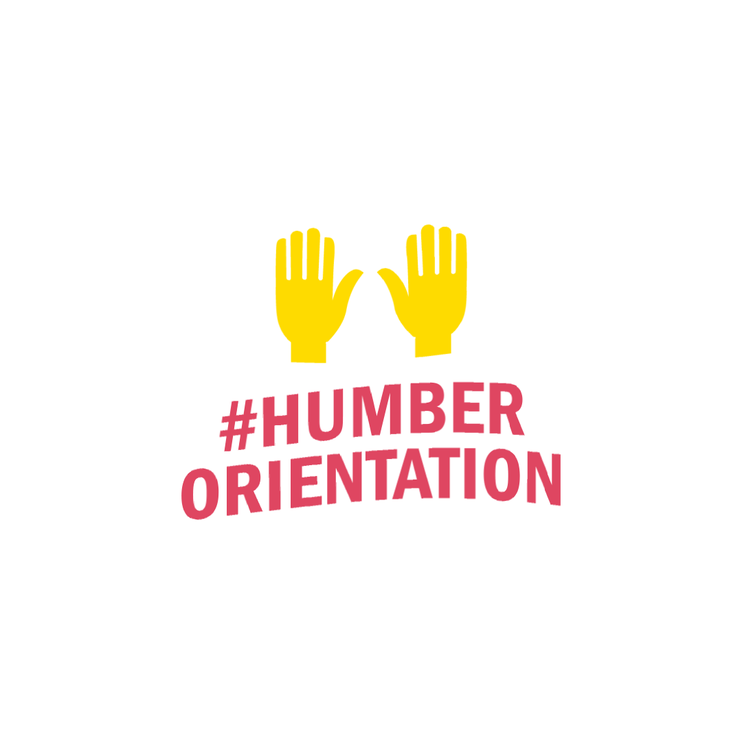 Humber Orientation text displayed along with two hands pointing upwards