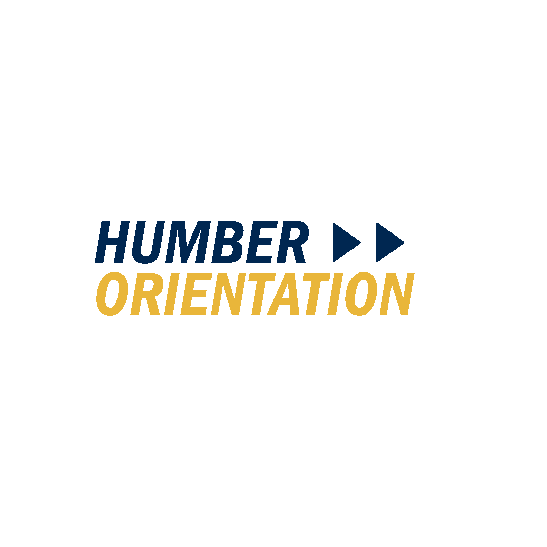 Humber Orientation blue text displayed along with arrows