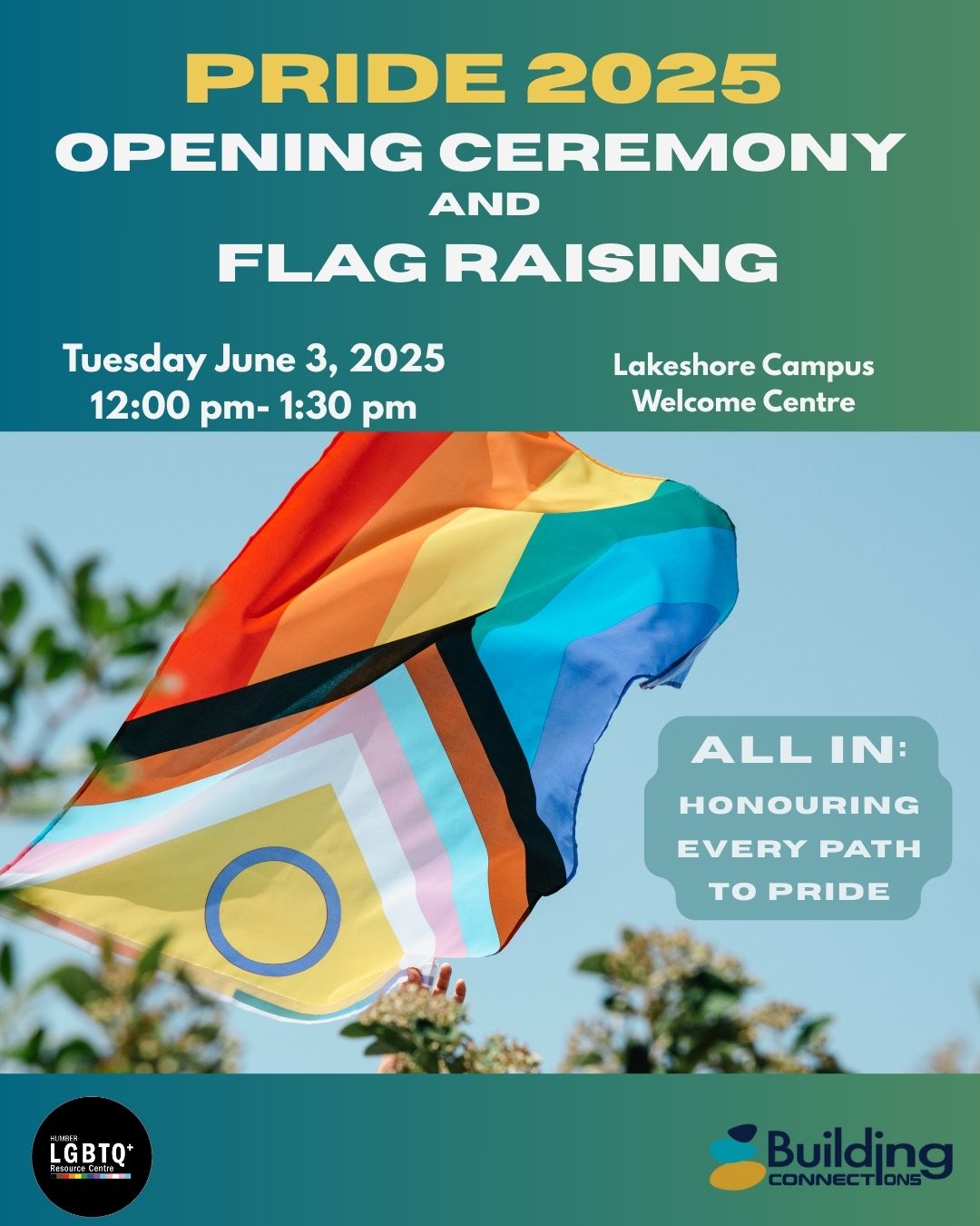 Lakeshore Pride opening Ceremonies. Flag Raising