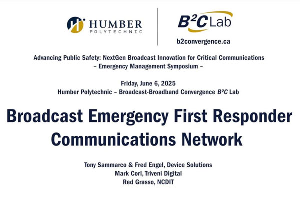 Advancing public safety symposium: broadcast emergency first responder network video