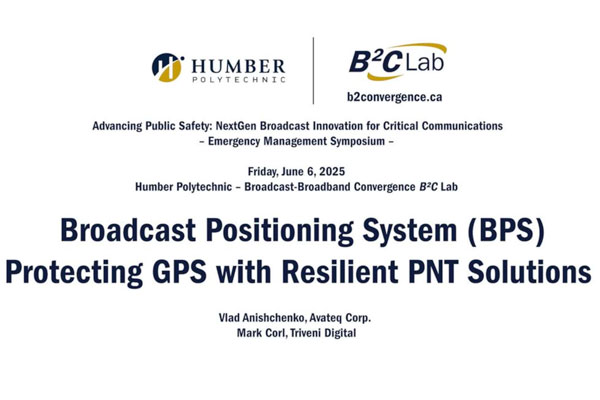 Advancing public safety symposium: broadcast positioning system video