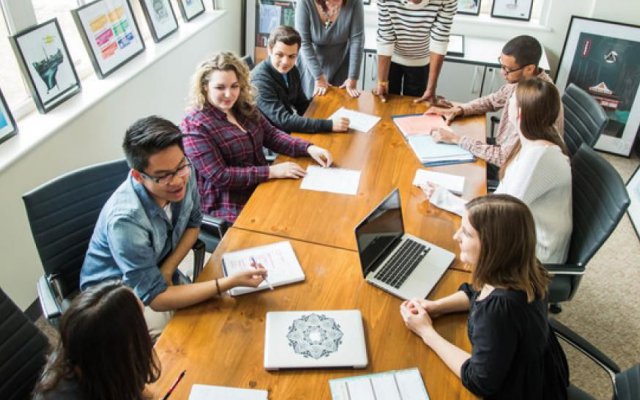 Students in a meeting