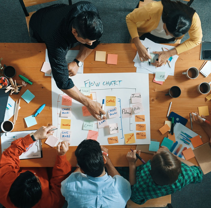 group of people collaborating together