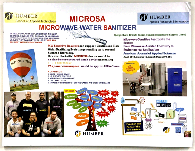 MICROSA Water Purification Project poster.
