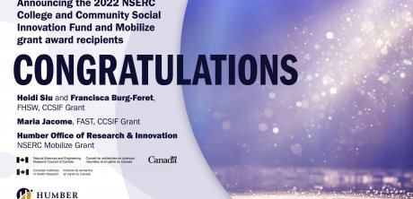 Humber’s Office of Research & Innovation congratulates the 2022 College and Community Innovation program award recipients